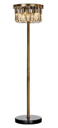 Dagmar Glass and Bronze Metal Floor Lamp