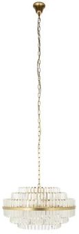 Desire Crystal and Brushed Gold Medium Chandelier