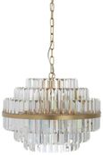 Desire Crystal and Brushed Gold Small Chandelier