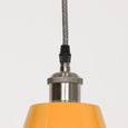 Factory Style Pendant Light - Mustard Yellow Painted Metal - 36cm