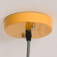 Factory Style Pendant Light - Mustard Yellow Painted Metal - 36cm