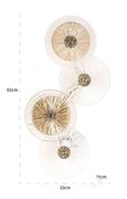 Linzi Glass and Brushed Gold Wall Lamp