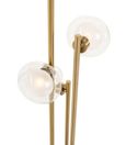 Luva Glass and Gold Metal Floor Lamp
