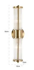 Lyan Glass and Brushed Gold Wall Lamp