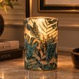 Set of 6 Secret Forest White and Green Large Leaves Candle Holder thumbnail