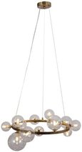 Yosie Glass and Brushed Gold Chandelier