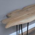 Office Desk - Live Edge - Hairpin Leg - Natural and Black - Acacia Wood and Metal