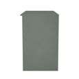 Java Fluted Desk - 3 Drawer - Natural and Reed Green