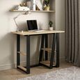 Penzance Study Desk - Oak & Black - AW3140