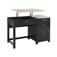 Carver Lift Top Office Desk - Black - 9257196COMUK