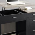 Carver Lift Top Office Desk - Black - 9257196COMUK