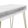 Novogratz Athena Desk - White Marble - AW9618891COMNUK