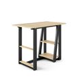 Penzance Study Desk - Oak & Black - AW3140