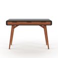Pevensey Study Desk - Black & Oak - AW3150