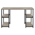Elmwood Desk - Double Pedestal - Distressed Grey Oak - 9832096PCOMUK