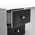 Yarmouth Desk - 3 Drawer - Black Matt and White Matt