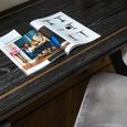 Hunter Black Oak 3 Drawer Desk with Gold Trim