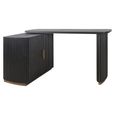 Cambon Dark Oak and Brass Curved Writing Desk
