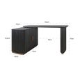 Cambon Dark Oak and Brass Curved Writing Desk