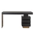 Alexander Jones Desk - 5 Drawer - Charcoal and Brass