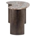 Brando Office Desk - Kidney - Blush Beige - Marble and Metal