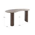 Brando Office Desk - Kidney - Blush Beige - Marble and Metal
