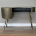 Office Desk - 1 Door - Curved - Antique Bronze - Metal