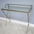 Office Desk - Gold - Glass and Metal