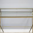 Office Desk - Gold - Glass and Metal