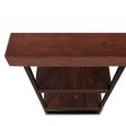 Elena Distressed Desk - Dark Brown - Teak Wood