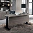 Tivoli Left Desk with Modesty - Grey Wood