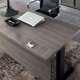 Tivoli Left Desk with Modesty - Grey Wood