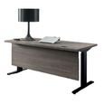 Tivoli Left Desk with Modesty - Grey Wood