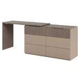 Essenza Italian Fluted Dresser - 6 Drawer - Urban Velvet and Tabacco