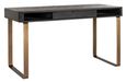 Blackbone Black and Brass 1 Drawer Desk