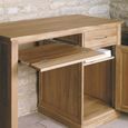Mobel Oak Computer Desk - 1 Door - 2 Drawer