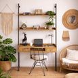 Solid Wood 2 Drawer Ladder Style Office Desk thumbnail