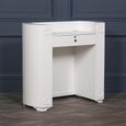 Reception Desk - White - 1 Drawer - Curved