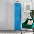 Novogratz Cache Tall Locker Storage Cabinet - Blue - 5244810COMNUK