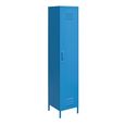 Novogratz Cache Tall Locker Storage Cabinet - Blue - 5244810COMNUK