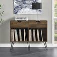 Novogratz Concord Turntable Stand with Drawers - Walnut - 1323222COMUK