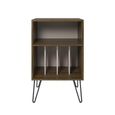 Novogratz Concord Turntable Stand - Brown Oak & White - 1324322COMUK