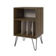 Novogratz Concord Turntable Stand - Brown Oak & White - 1324322COMUK