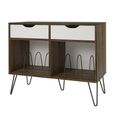 Novogratz Concord Turntable Stand with Drawers - Brown Oak - 1323322COMUK