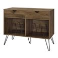 Novogratz Concord Turntable Stand with Drawers - Walnut - 1323222COMUK