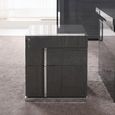 Montecarlo Lockable Filling Cabinet - 2 Drawer - Left - Grey Koto High Gloss