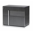 Montecarlo Lockable Filling Cabinet - 2 Drawer - Left - Grey Koto High Gloss