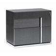 Montecarlo Lockable Filling Cabinet - 2 Drawer - Right - Grey Koto High Gloss