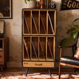 Fir Wood and Metal 1 Drawer Retro Filing Cabinet thumbnail