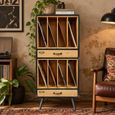 Fir Wood 2 Drawer Tall Filing Cabinet thumbnail
